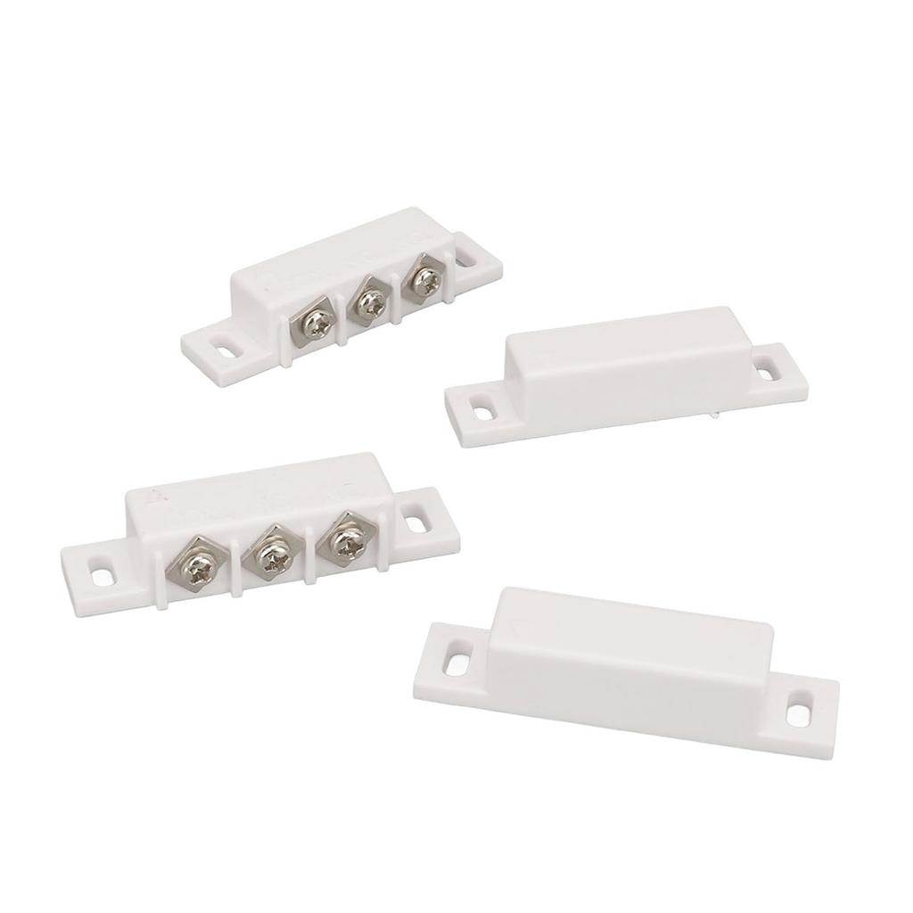 2 sady magnetických dveřních spínačů s kabelem, NC, NO, normálně otevřený/zavřený, kontaktní spínač dveří pro domácí zabezpečení