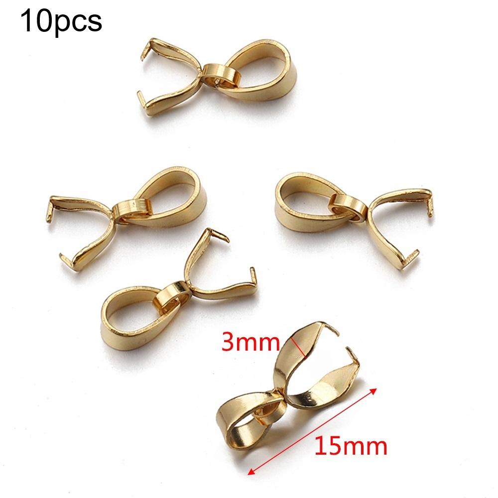 5 Stück 10 Stück Edelstahl-Anhänger-Klemmclip-Verschlusshaken für DIY-Halsketten-Schmuckherstellungsmaterial