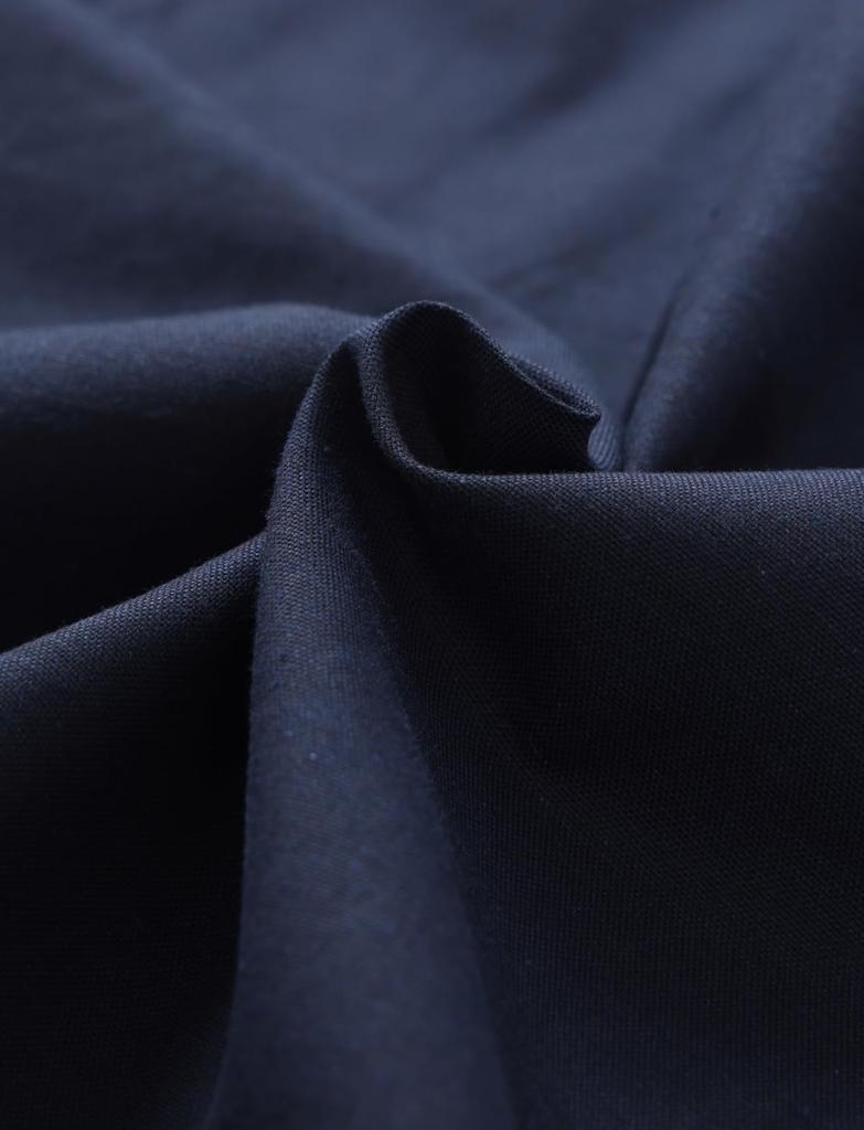 SUIMIN CARE Made in Japan Oxford Solid Long Sizes LL Men's Pajamas, Yarn-Dyed 100% Cotton, Color, Sleeve, Spring/Autumn, M, L, (LL, Navy)