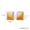 Yori 2025 New Gold Silver Mix Color Geometric Stainless Steel Earrings Waterproof and Hypoallergenic Summer Party Jewelry