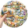 50pcs Rural Scenery Sticker Decoration Scrapbooking PET Aesthetic Korean Stationery School Supplies
