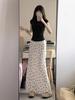 Spicy American Floral Lace Mermaid Maxi Skirt