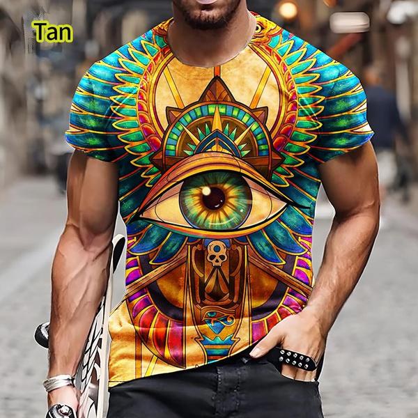 Summer 3d Abstract Print Short Sleeve T-shirt Unisex's Casual Creativity T-shirt