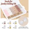 1970pcs light pink clay bead spacer kit, bracelet jewelry making kit, golden bead imitation pearl jewelry making