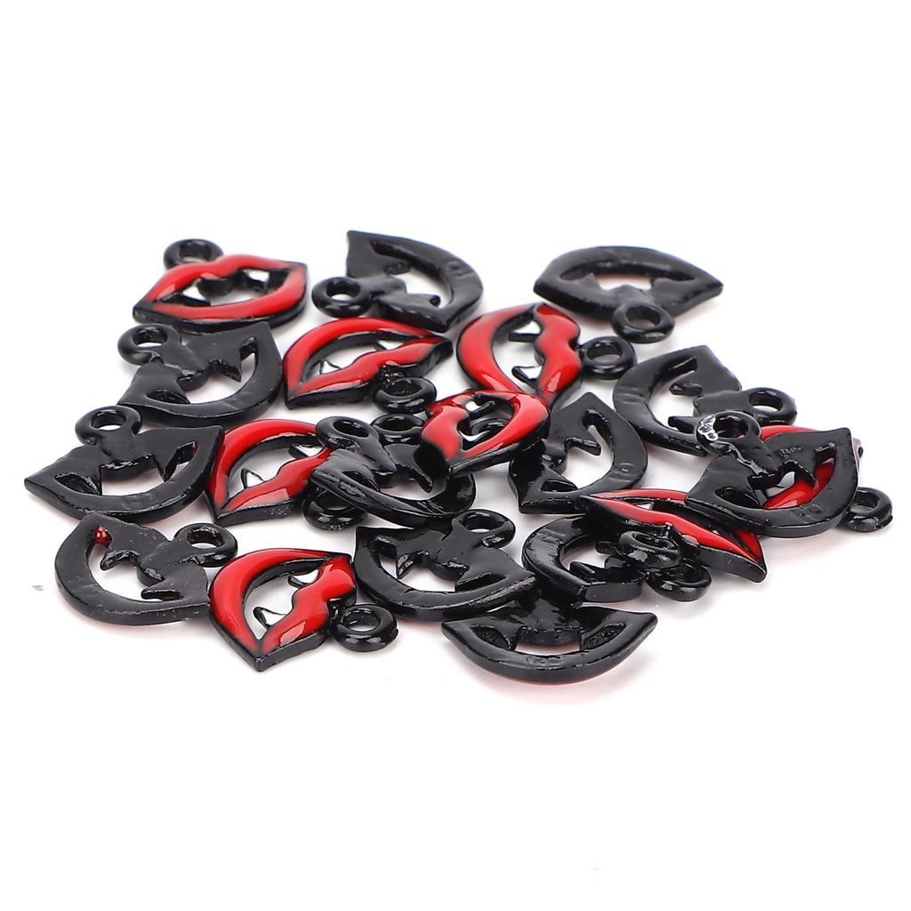 20pcs Alloy Lip Pendants DIY Halloween Pendant for Bracelet Necklace Jewelry Making