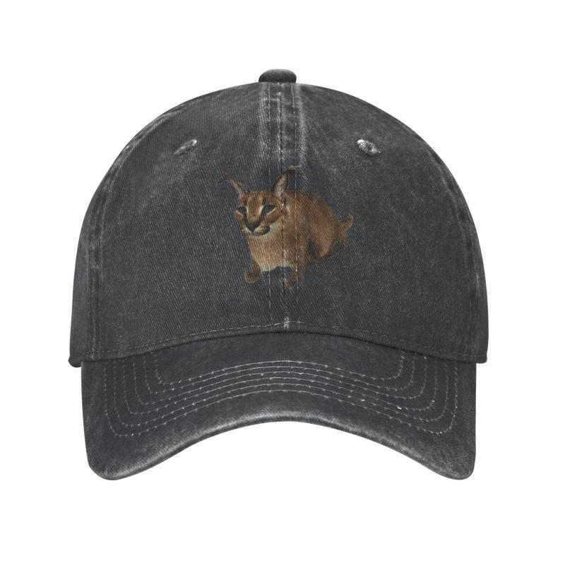 Punk Unisex Baumwolle Big Floppa Meme Baseball Cap Erwachsene Lustige Caracal Katze Einstellbar Papa Hut Unisex Frauen Outdoor