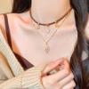Collana Maglione Impilato Boemo Maillard da Donna Marrone Vintage Collana Chiave di Volta Accessori Premium