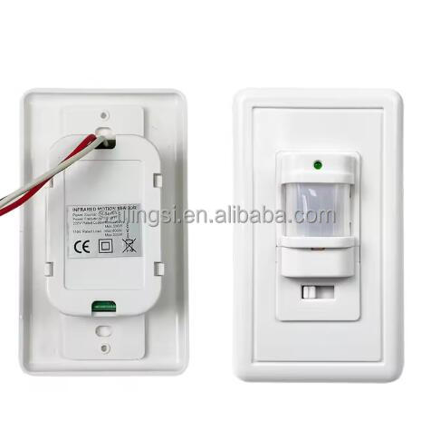 SLS 180 Degree Wall-Mounted Infrared Motion Sensor Light Switch Single Pole PIR Detector Human Body Movement ABS PC Durable 9m