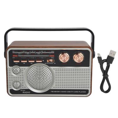 FMAMSW Radio Portable Bluetooth Rechargeable USB Speaker for U DiskMemory Card