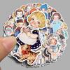 Dream Manor Planner Stickers: 60 Cute Japanese Girl Characters for DIY Suitcase, Phone Case, and Tablet.
