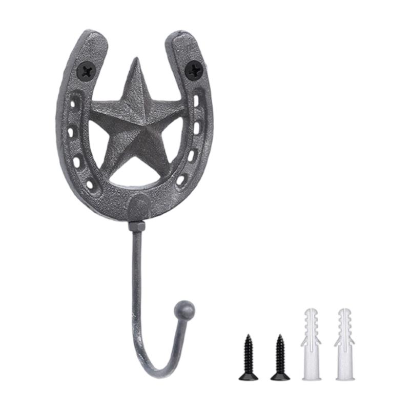 Entryway Wall Key Holder Hook In Metal for Daily Carry Items, Horseshoe Hook for Hallway or Room Entry Daily Use