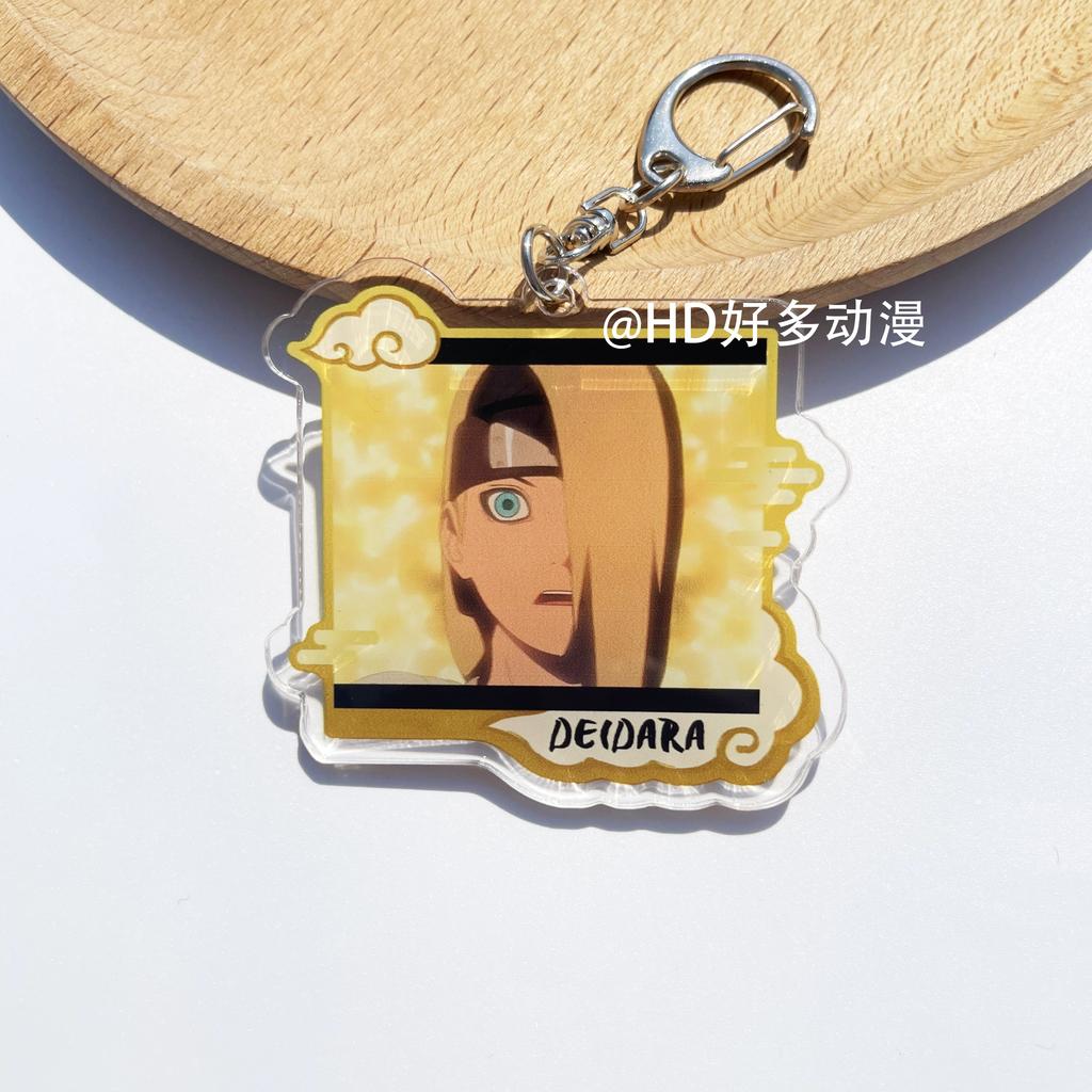 Anime Naruto Acrylic Keychain Accessaries Uzumaki Naruto Cartoon Keyring