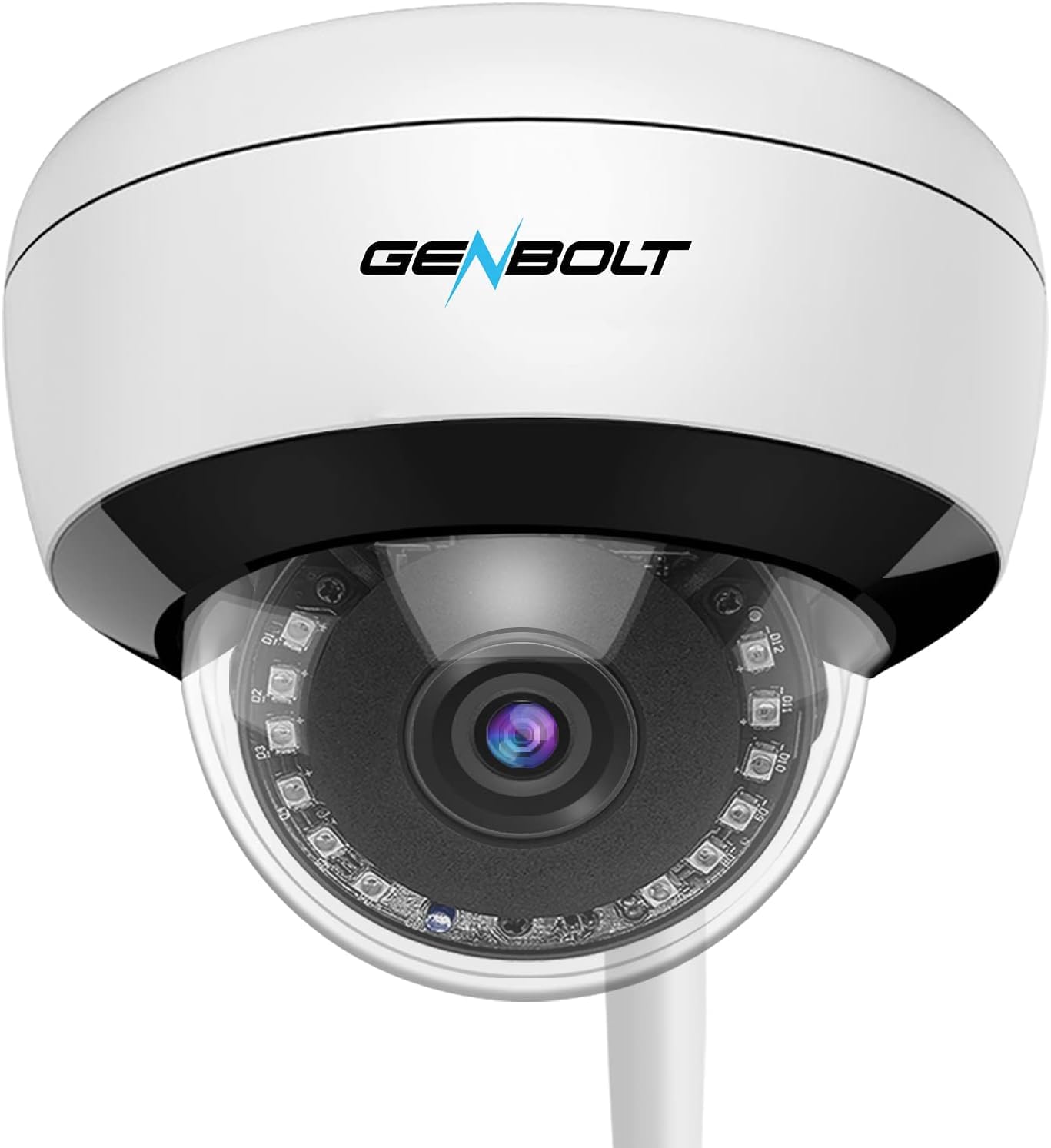 

GENBOLT Купольна мережева камера спостереження для дому, інфрачервона нічна зйомка, ШІ-виявлення руху людей, PoE, для смартфона, IP65, microSD, віддалене спостереження за домашніми тваринами, підтримує японську мову