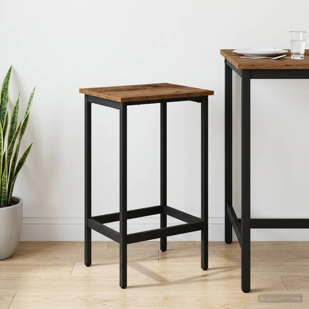 Bar Stool Reclaimed Wood 40 X 32 X 64 Cm Engineered Wood