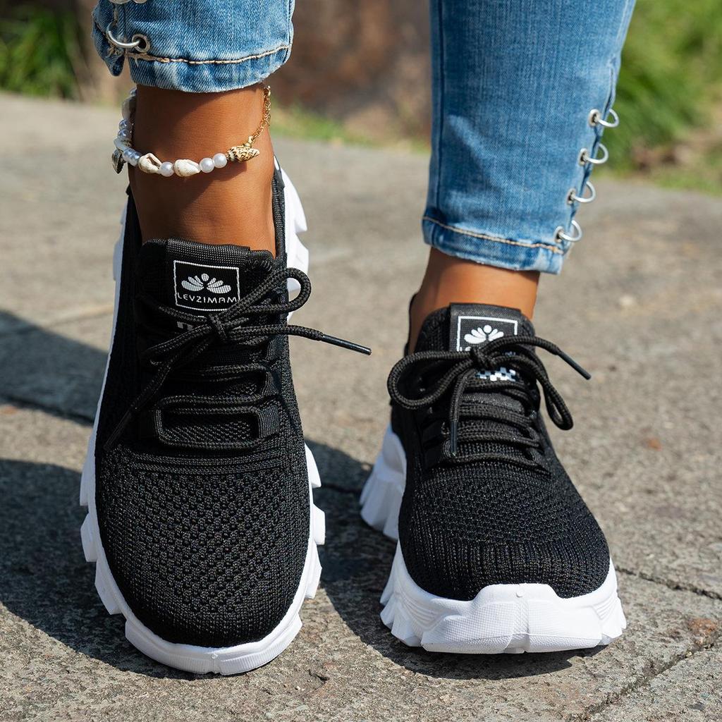 Women's Stylish Flyknit Shoes - 2025 Autumn Collection, Lightweight, Breathable, Plus Size