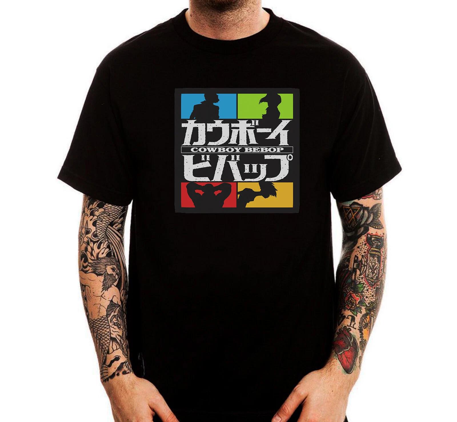 Cowboy Bebop Logo Anime Characters Manga Cotton Printed T-Shirt Top Tee 160