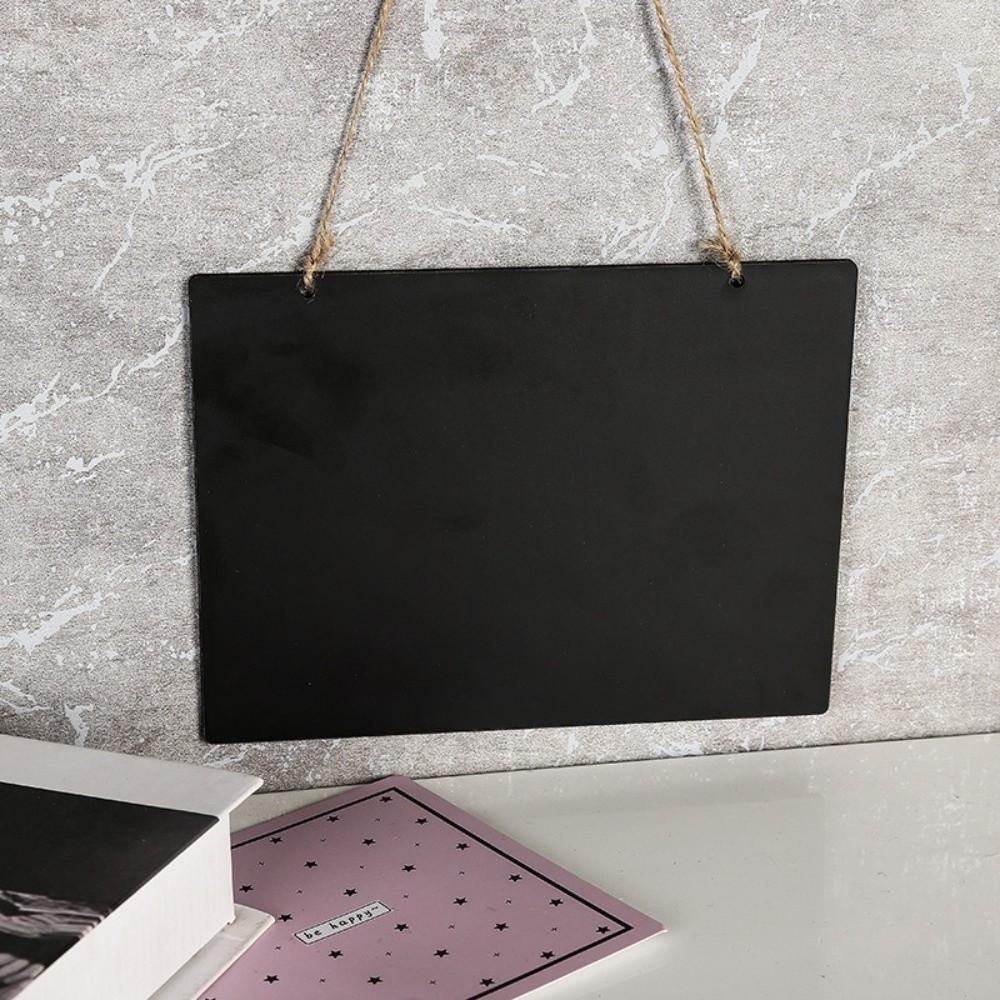With Rope Hanging Chalkboard Sign Wooden Message Board Hanging Display Plaque  Home Decor
