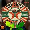 Vintage Texaco Sky Chief Gasoline Metal Wall Sign Retro Cafe Home Decor