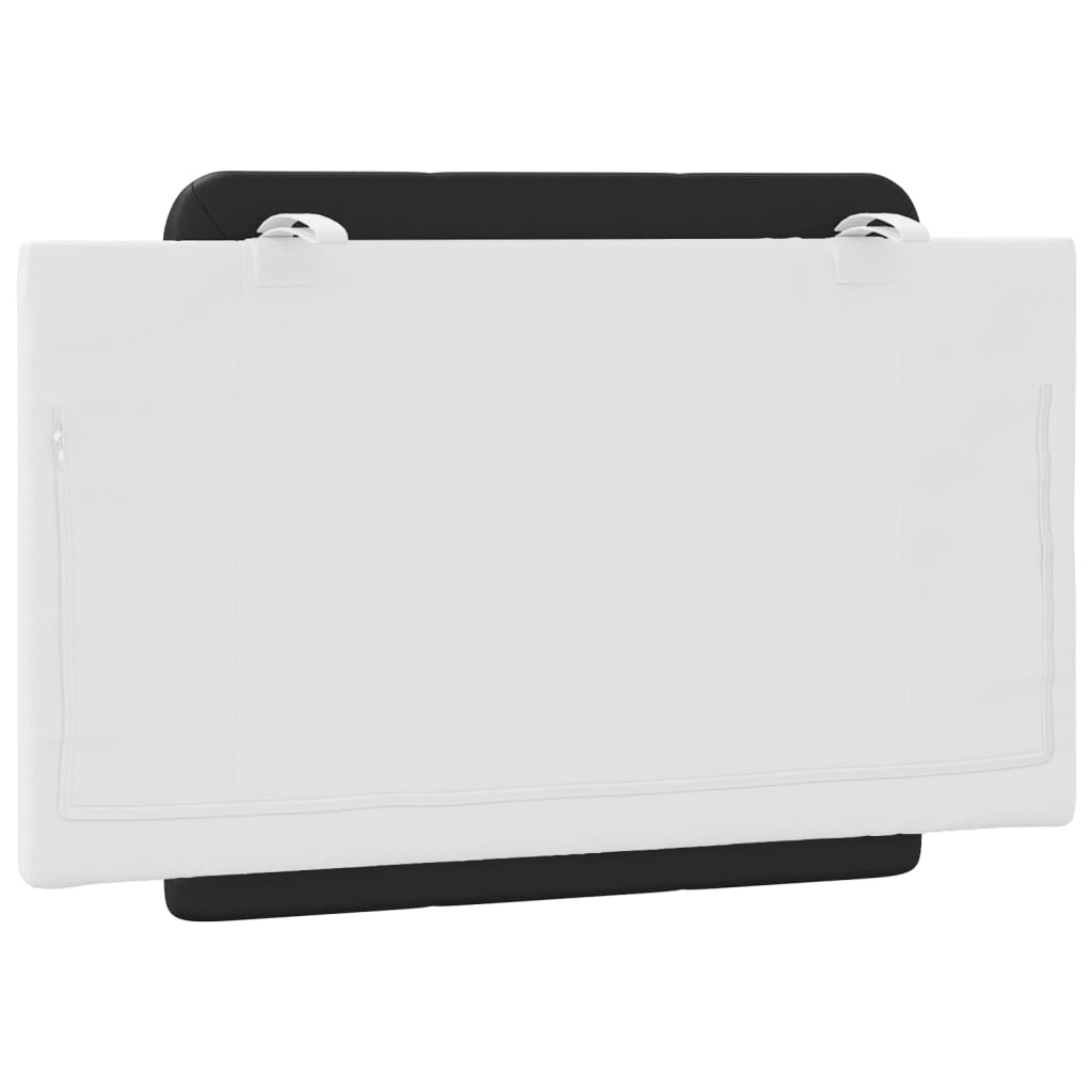 Vidaxl Headboard Pillow, Black-White, 90 Cm, Faux Leather