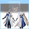 Niedliches und stilvolles Honkai Star Rail Cosplay-Kostüm für Männer in leuchtend blauer Farbe