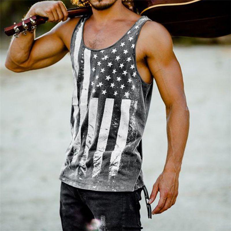 

Muscle Gym Men Sleeveless Tank Top Tee Shirt Bodybuilding Sport Vest Fitness M серый