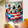 "Three Kings with Puerto Rican Flag Art" Patterned tapestry home decor, suitable for bedroom and living room, gift