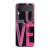 Colorful Love Heart Phone Case For Samsung Galaxy Z Flip 3 4 5 Hard Folding Clear PC Bumper For Samsung Z Flip 6 Back Cover