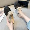 Fashion Half Slippers Female New Summer All-match Wear Mesh Breathable Non-slip Linen Cotton Head Cool Girl Hollow Flat Slides Shoes