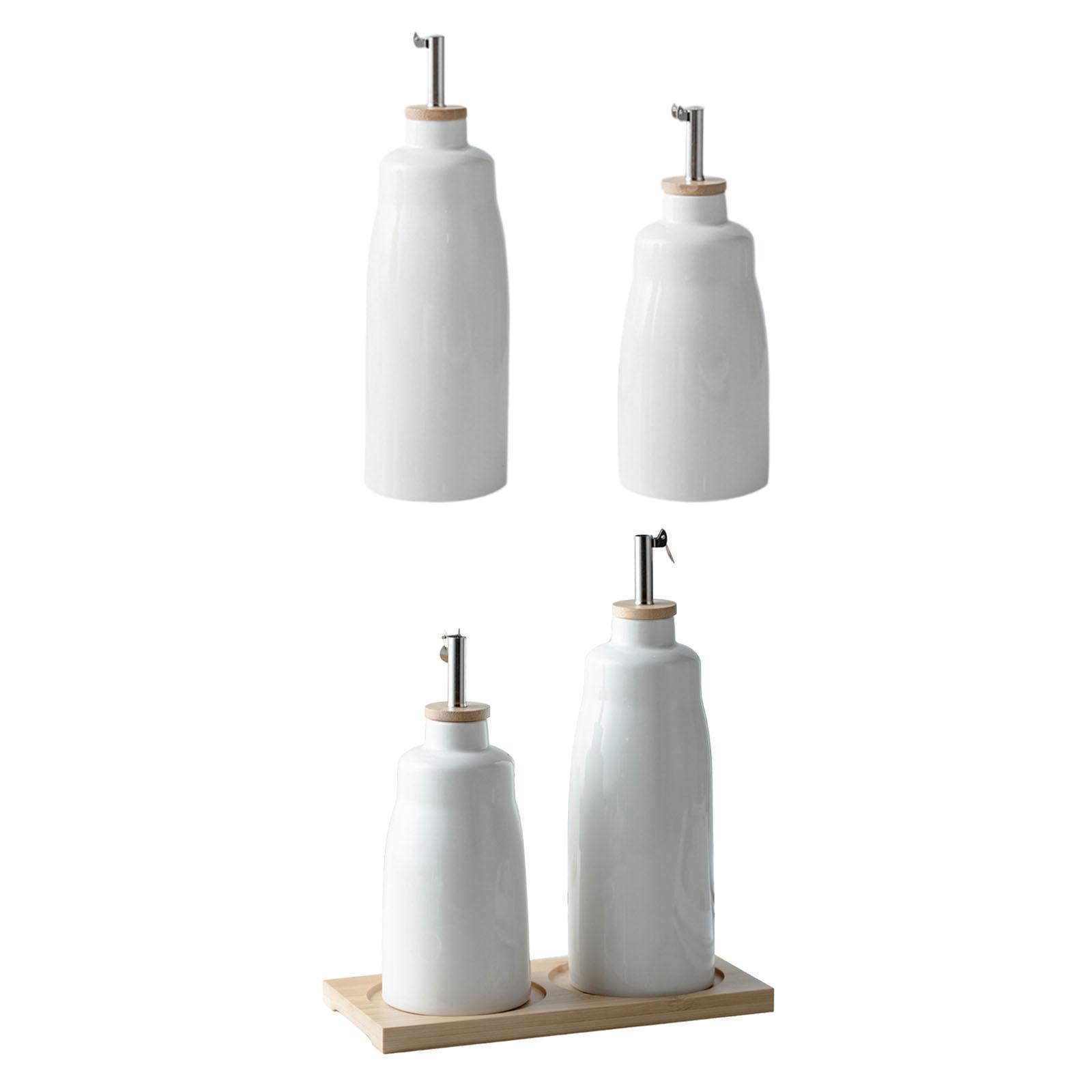 Olive Oil Dispenser Bottle Ceramic Oil Pot with Spout Portable Vinegar Dispenser Kitchen Oil Bottle for Kitchen Liquids Oil Small