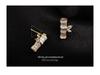 Banyan Tree S925 Silver Bamboo & Cat's Eye Stone Earrings for Women - Small Ancient Chinese Palace Style Design
