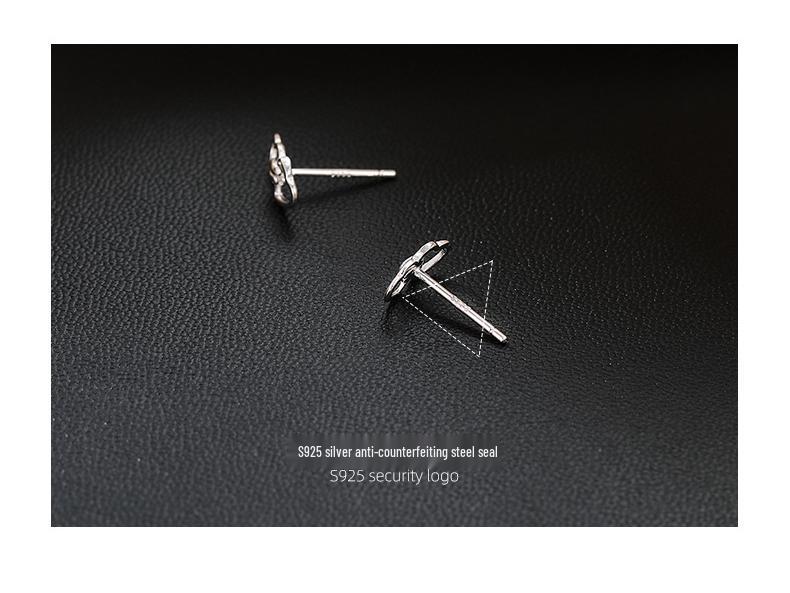 Banyan Tree S925 Silver Sweet Double Heart Earrings for Women
