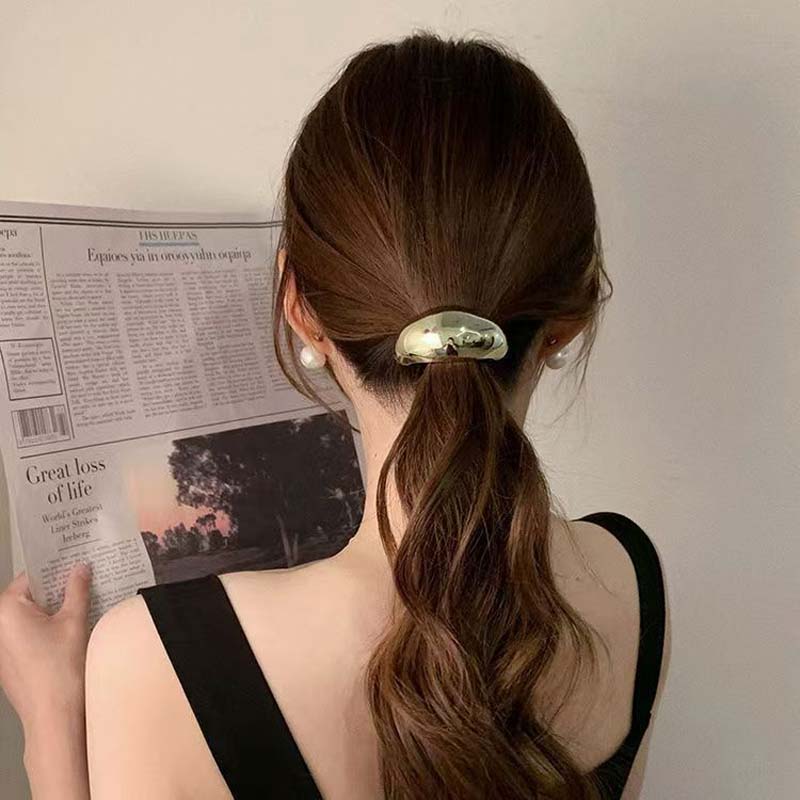 New Fashion Metal Irregular Double-Layer Hair Bands Ropes Women Headband Elastic Hairband Ponytail Holder Hair Accessories