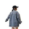 Womens Relaxed Fit Denim Jacket Oversized BF Style Casual Chic Outerwear Fall 2025