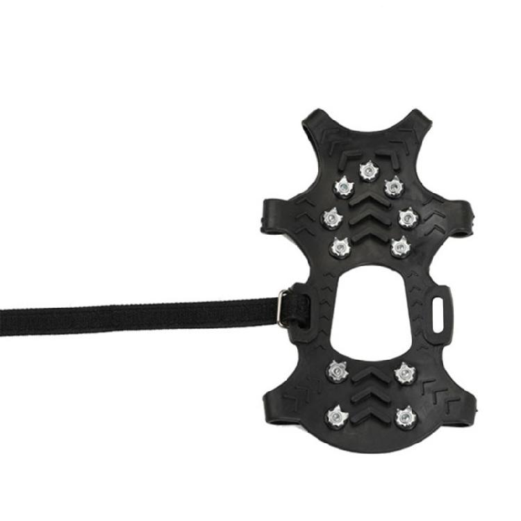 2lots Secure Foot Tractions Crampons Ice Grippers Shoe Spikes Winter Ice Claws for Hiking Walking Climbing Fishing