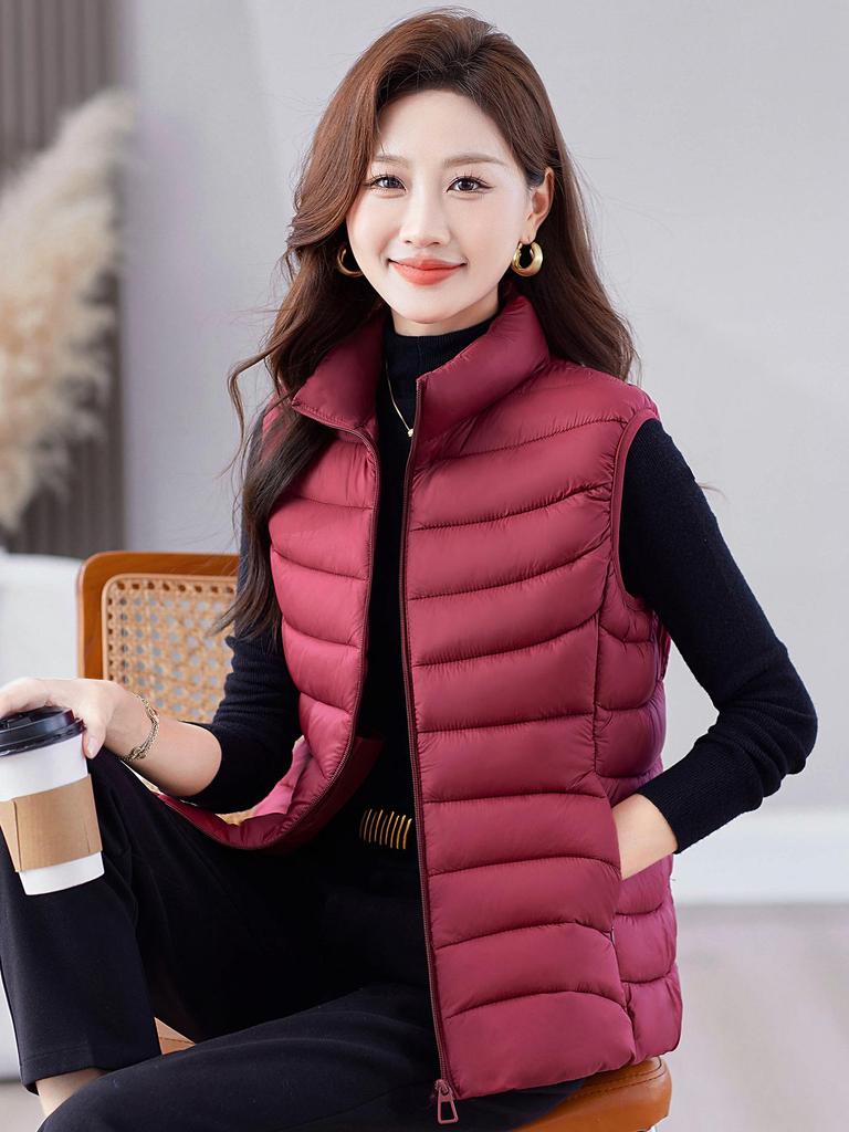 2025 Women's Down Cotton Vest: New Autumn/Winter Warm Outerwear for Middle-Aged Moms