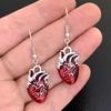 The Beating Heart Earrings Chain Ear Cuff Clip Jewelry Gift,Witchy Gothic Vampire Spooky Boho Bohemian