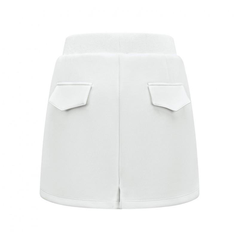 Women High Waist Slim Cycling Skirt Anti Chafe Pocketed Tennis Golf Activewear