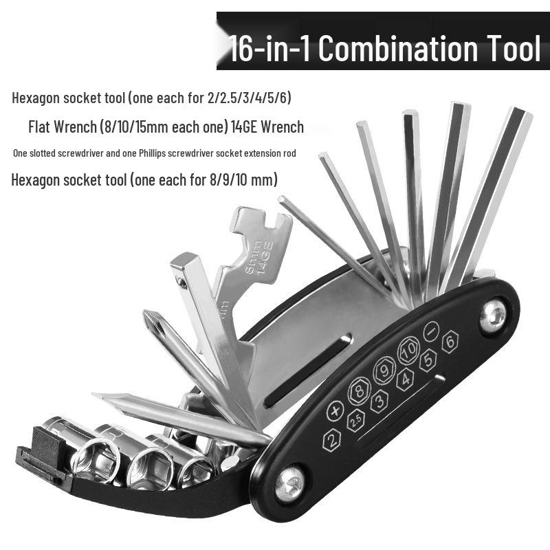 16-in-1 Folding Hex Wrench & Screwdriver Set