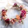 Elegant Floral Headband Artificial Flower Bridal Wreaths Flower Crown  Birthday Party