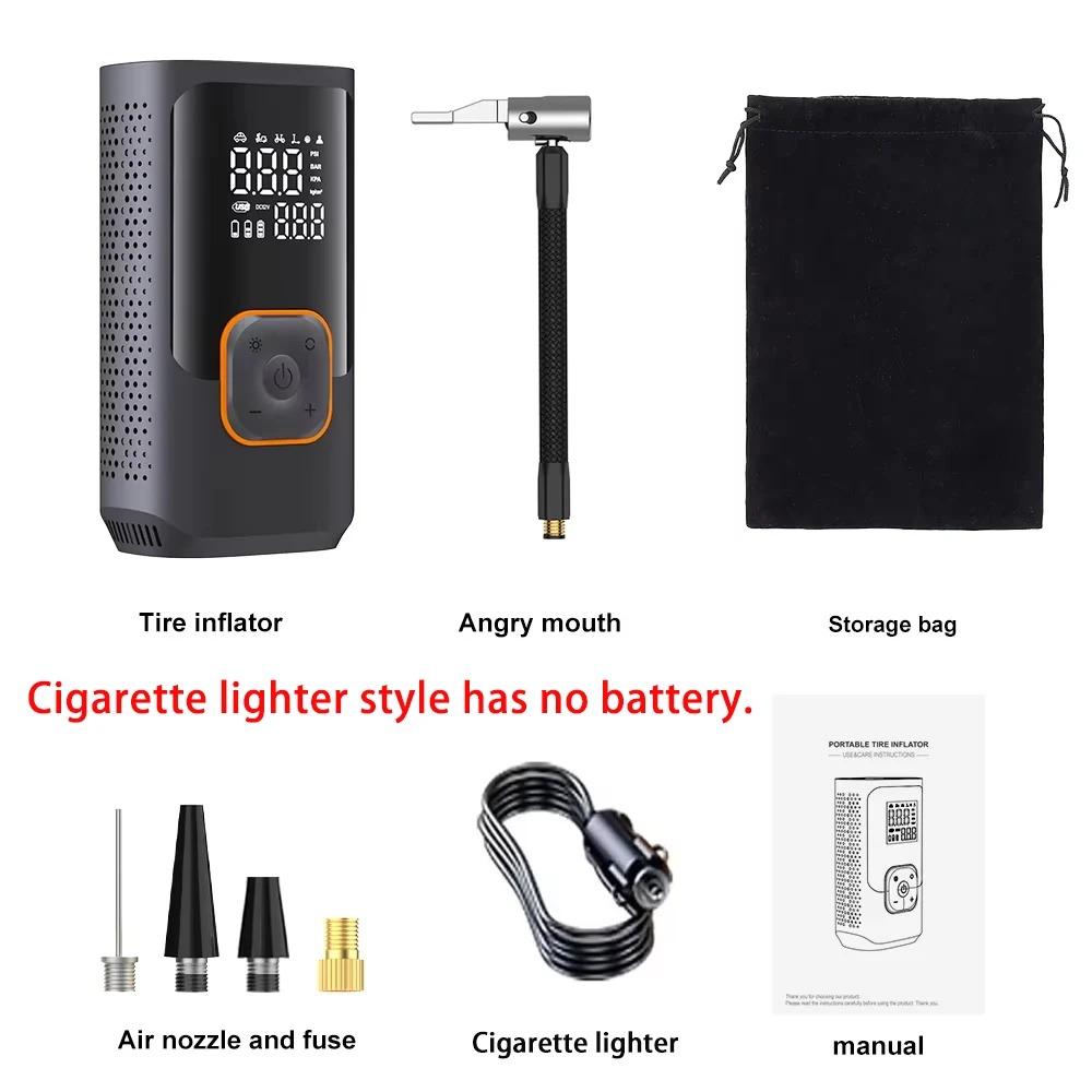 

YIJU Car Tire Inflator Air Compressor 150PSI Portable Electric Air Pump For Motorcycle Bicycle Tire 12V Air Filling Pump Tools