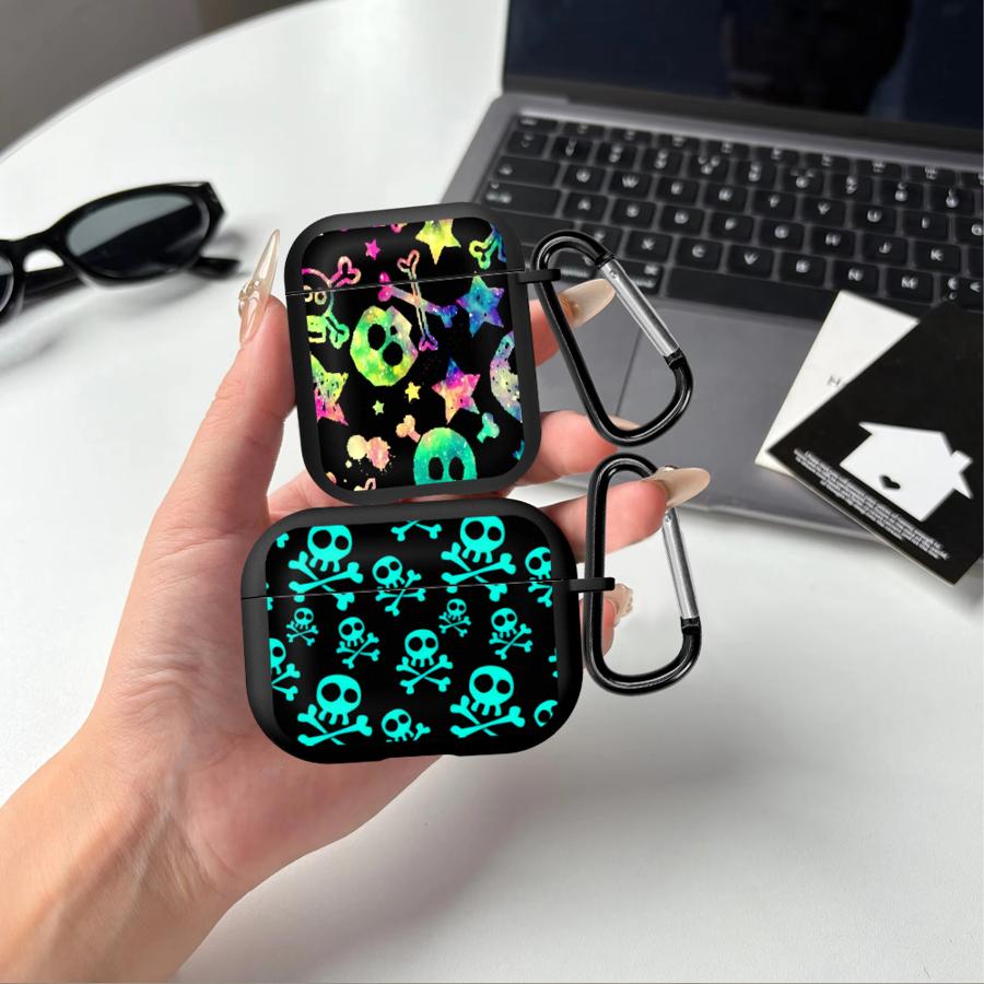 Case For Airpods 3 Pro3 2 Pro Pro2 4 1 Earphone Cases Cover Terrifying Skull Head
