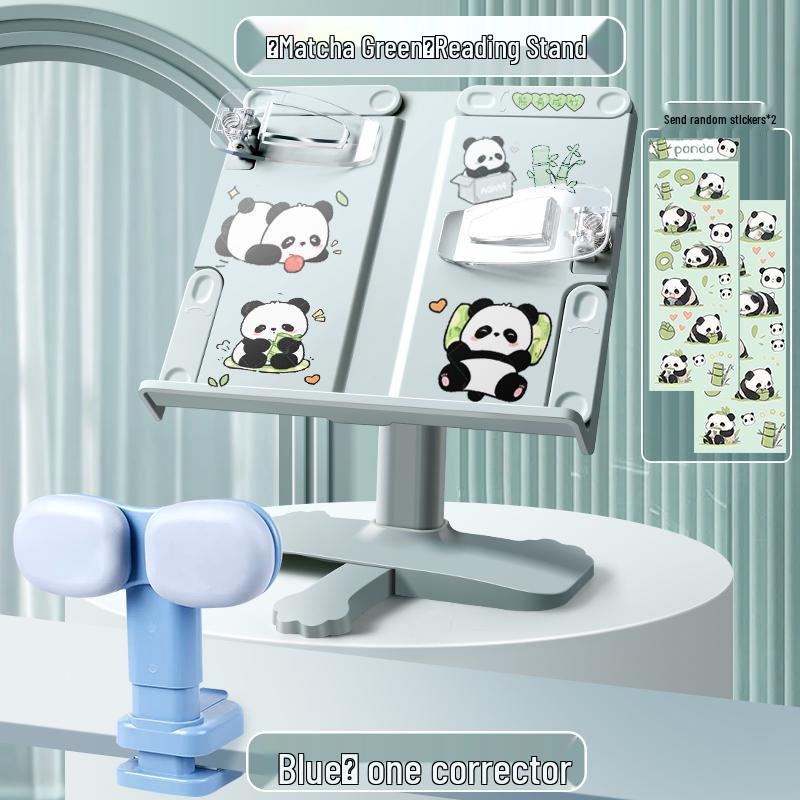 Adjustable Children's Book Stand: Multipurpose Reading Rack & Book Clip Holder.