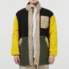 Puma Paisley Cashew Pattern Panel Pocket Patchwork Plush Fleece Collared Jacket With Logo Men Outerwear Lemon-Yellow 534984-51
