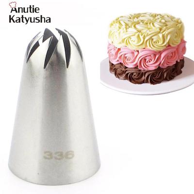 Ugello per glassa di grandi dimensioni Rosa Ugelli per crema per cupcake in acciaio inossidabile Strumenti per decorare torte Bakeware