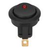 10PCs Round Rocker ON/OFF 12V Waterproof  Switch LED Spotlighting Silver Terminal 3‑Pin