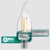 6X E14 Led Bulb Candle Ba35 2.2W 470Lm = 40W 2700K Warm 360° Filament Class A Lumiled
