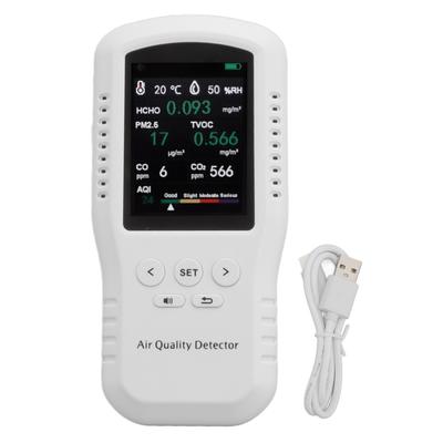 Testador de Qualidade do Ar USB Alta Precisão com LCD de 3,2 polegadas Detector Medidor de Formaldeído PM2.5 para Casa Nova