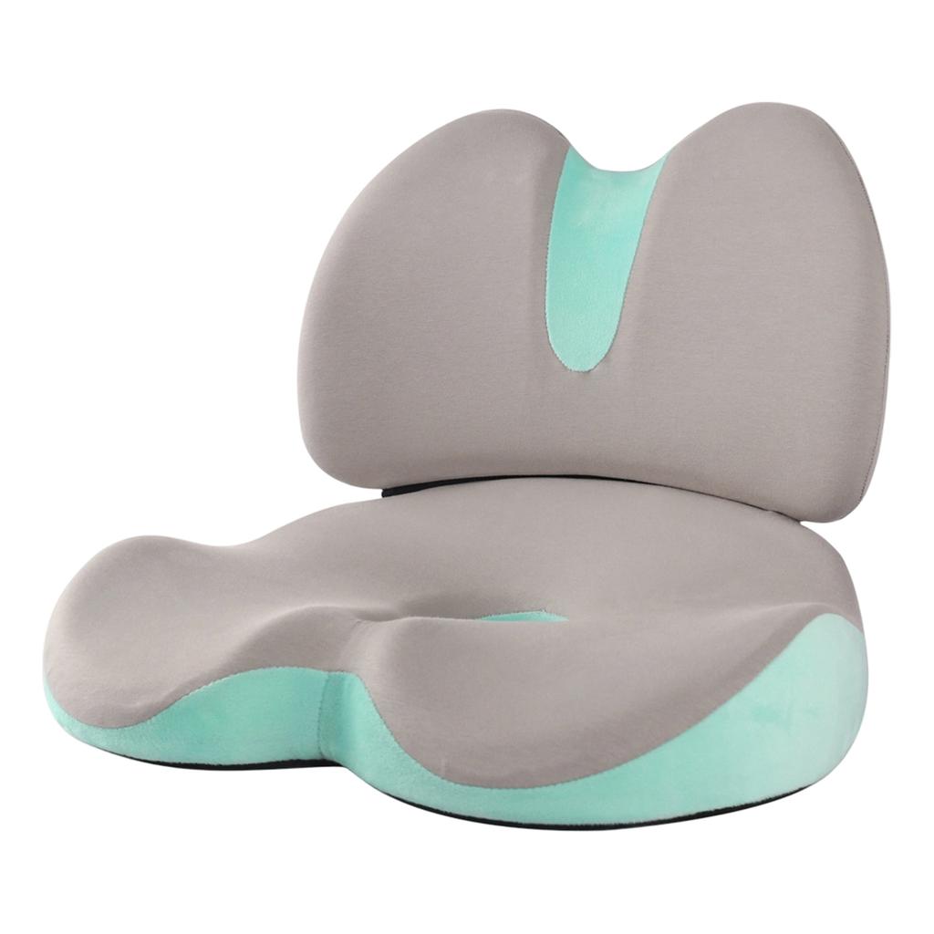 Ergonomic Lumbar Support Cushion and Cushion Set for Chair - Memory Foam Back with Hip Pad for Comfort and Posture Support