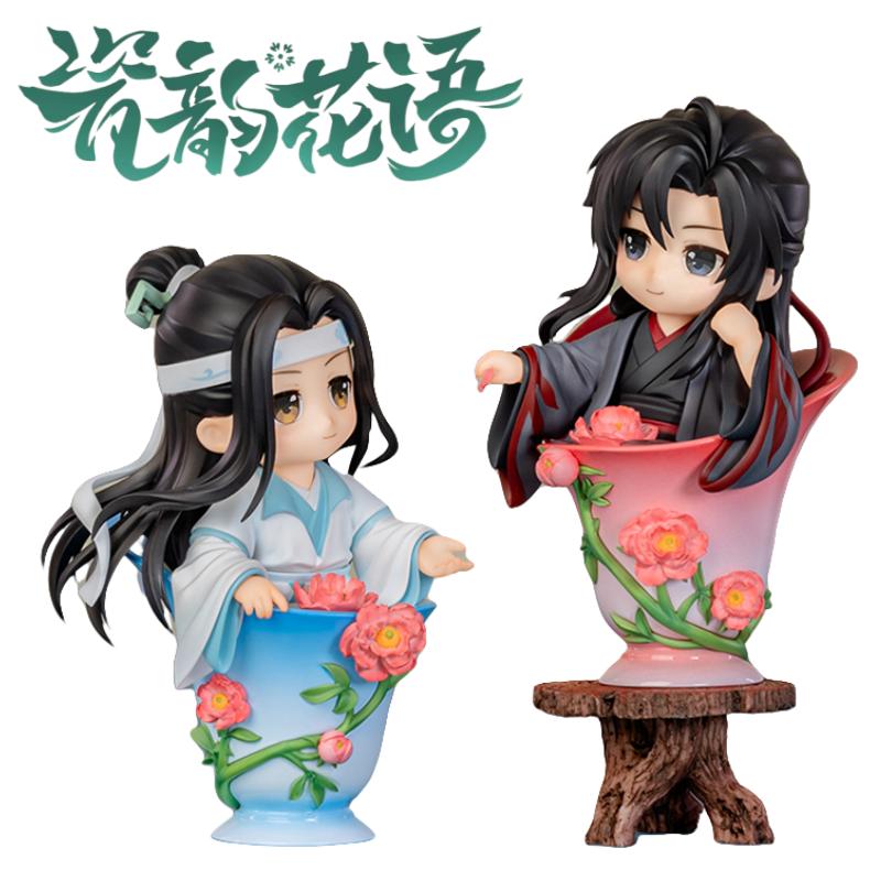 Original Mo Zao Zu Shi Blind Box Porcelain Rhyme Flower Language Series Q Version Anime Peripheral Weiwuxian Lanwangji Model Toy