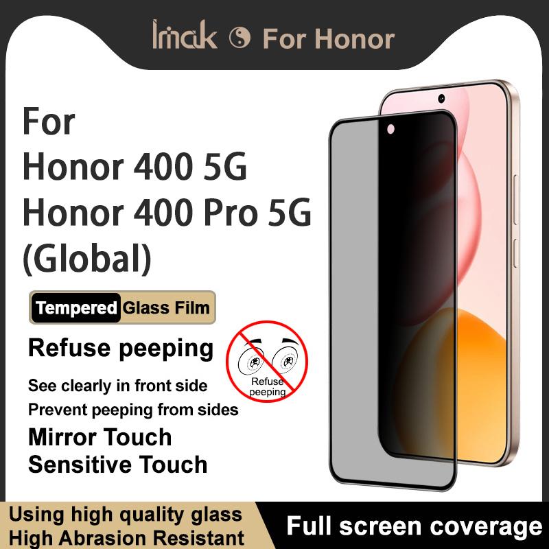 Für Honor 400 5G Global Glas IMAK Privacy Panzerglas Vollbildabdeckung Folie